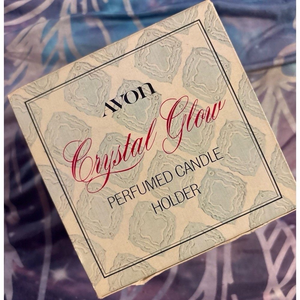 Vintage Avon 70's Crystal Glow Perfumed Candle Holder, NIB